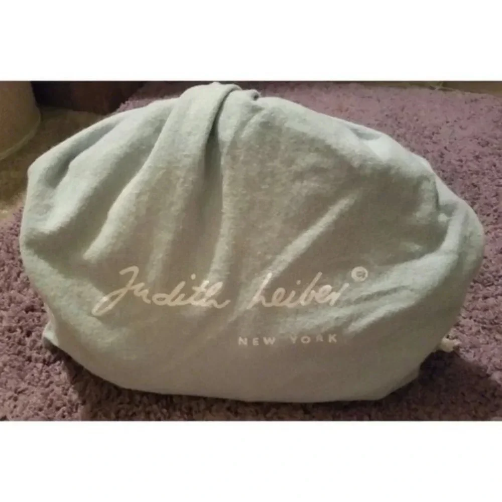 VTG Judith Leiber Snakeskin White Handbag with Pink Agate Grannycore Orig Box